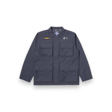 Shop Universal Works K-way Porthmeor Jacket Wr Ripstop Navy Kw28080 In Blue