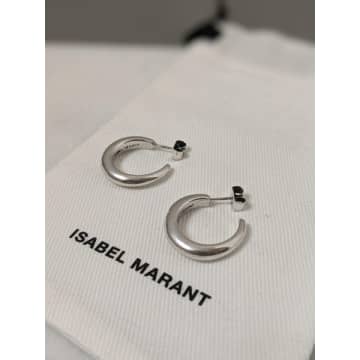 Marant Etoile Small Silver Hoop Earrings In Metallic
