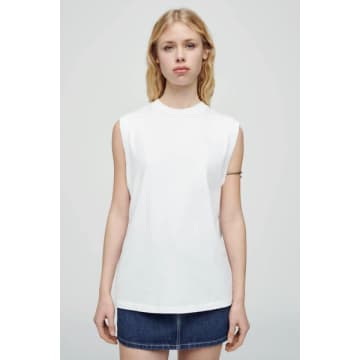 Shop Re/done Hanes Oversized White Muscle Tank