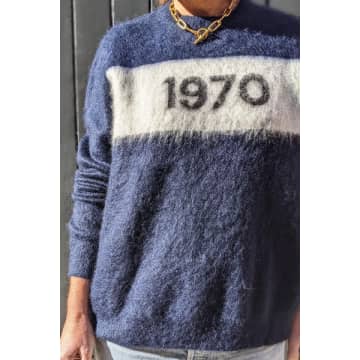 Bella Freud 1970 Navy Mohair Knit In Blue