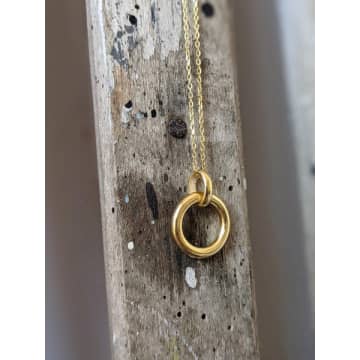 Tilly Sveaas Small Eternity Ring On Gold Trace Chain Necklace