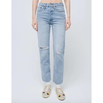 Re/done 70s Stovepipe Surf Blue Destroyed Jeans