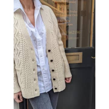 Re/done 90s Ivory Cable Knit Cardigan