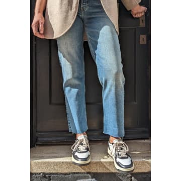 Re/done Indigo Storm Stove Pipe Jeans