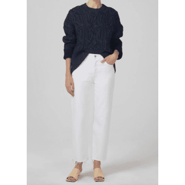 Shop Citizens Of Humanity Florence White Chantilly Raw Edge Jeans
