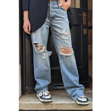 Re/done Loose-fit Ripped Jeans In Blue
