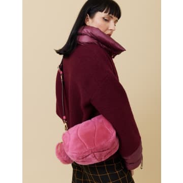 Abro Pink Mina Puffer Crossbody Bag