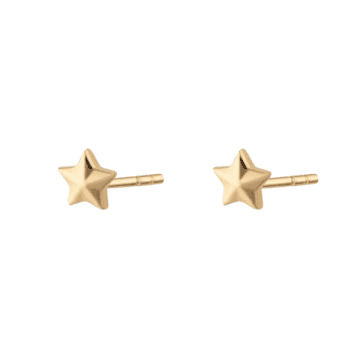 Scream Pretty Faceted Star Stud Earrings In Gold