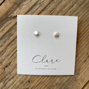 Clare Elizabeth Kilgour Silver Dot Stud Earrings In Metallic