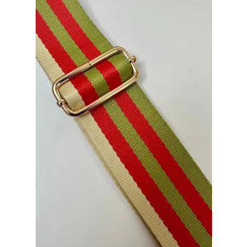 Kris-ana Green Orange Stripe Strap