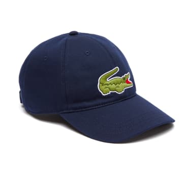 Lacoste Logo-embroidered Baseball Cap In Blue