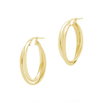 The Hoop Station Duo Oval Hoops In Gold