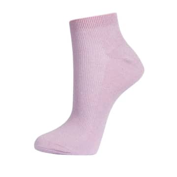 Sock Talk - Leopard Pink Glitter Anklet Trainer Socks In Animal Print