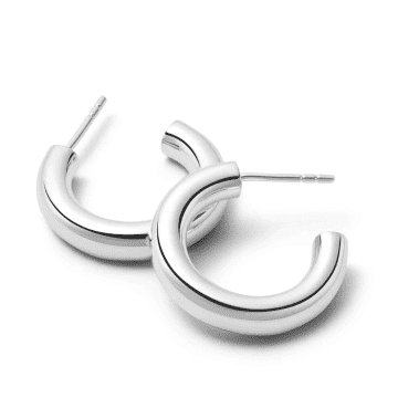 Daisy London 20mm Silver Bold Hoop Earrings In Metallic