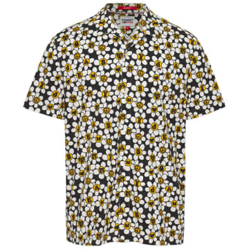 Tommy Hilfiger Tommy Jeans Nyc Homegrown Aop Daisy Shirt In Black