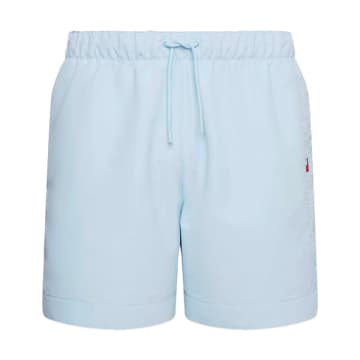 Tommy Hilfiger Mid Length Embroidered Swim Shorts In Blue