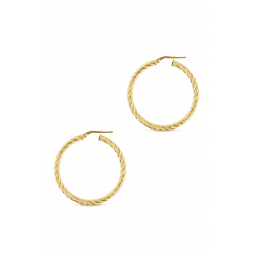 The Hoop Station Candy Twist Hoops. In Gold