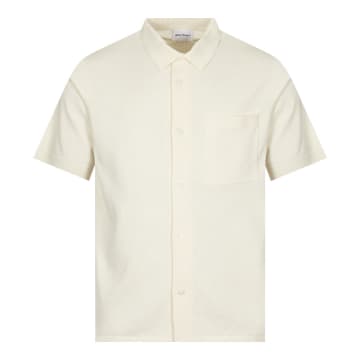 NORSE PROJECTS KIT WHITE COTTON ROLLO LINEN SHIRT
