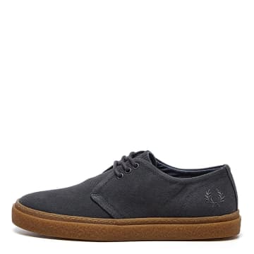 FRED PERRY CHARCOAL LINDEN CANVAS SHOES