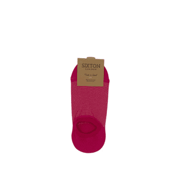 Sixton Tokyo Trainer Socks In Bright Pink From