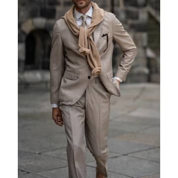 Cavaliere - Alphonse Sand Slim Fit Suit Jacket 10ss23500-54 In Neutrals