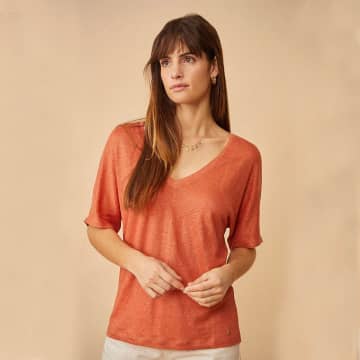 Des Petits Hauts Women's Hanina T Shirt In Orange