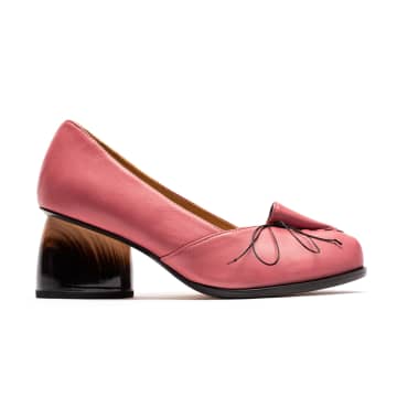Tracey Neuls Juli Hibiscus | Pink Leather Heels