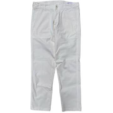 Fresh Cotton Fatigue Trousers In Butter White