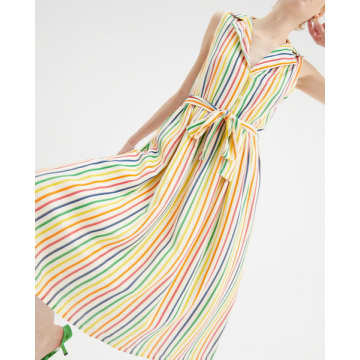 Compañía Fantástica Stripe Sleeveless Shirt Dress