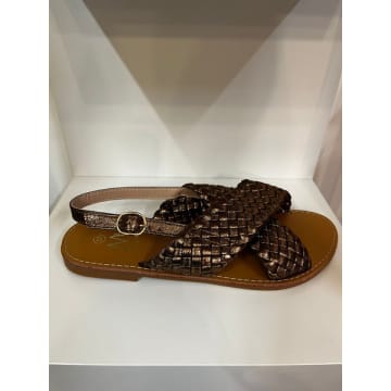 Anorak Cink Me Bronze Slingback Sandals In Metallic