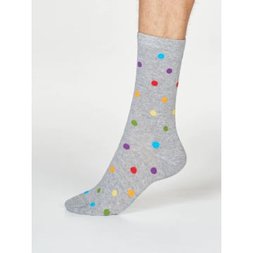 Lark London Men's Organic Cotton Rainbow Spots Socks
