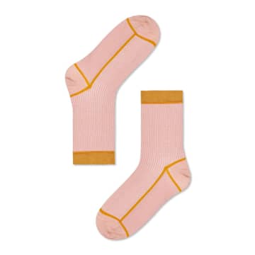 Happy Socks Light Pink Liv Crew Socks