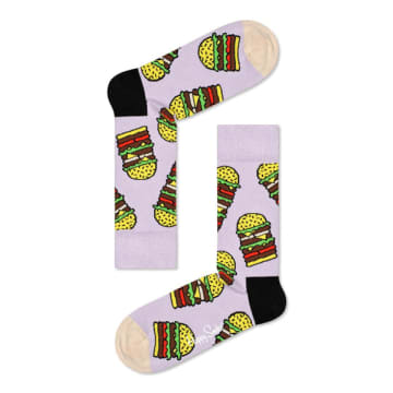 Happy Socks Light Purple Burger Socks