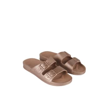Cacatoes Baleia Copper Sandals In Metallic