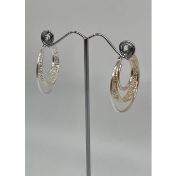 Pilgrim Silver Plated 3 Hoop Earrings In Metallic