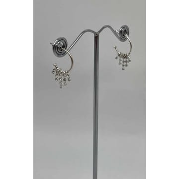 Pilgrim Silver Plated Half Hoop Earrings In Metallic