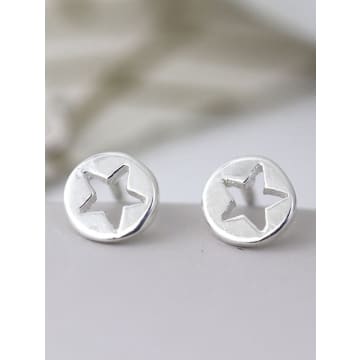 Pom Amsterdam Tiny Star Cut Out Disc Studs