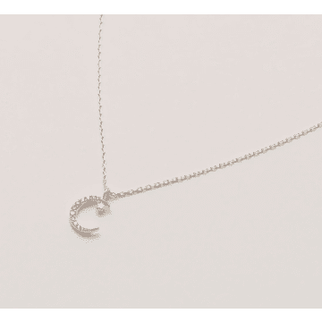 Estella Bartlett Moon And Star Pendant Necklace In Metallic