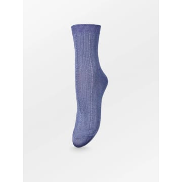 Becksondergaard Bleached Denim Blue Glitter Drake Sock