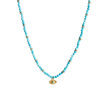 Rachel Entwistle Rays Of Light Necklace Turquoise Gold