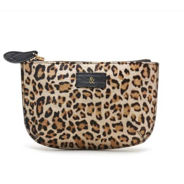 Bell & Fox Fayette Leather Pouch In Animal Print