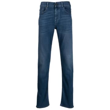 Shop 7 For All Mankind Mid Blue Slimmy Tapered Luxe Performance Plus Jeans