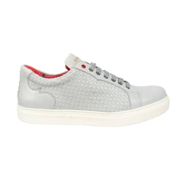 Jeffery West West Sole Apolo Woven Leather Trainer In Grey