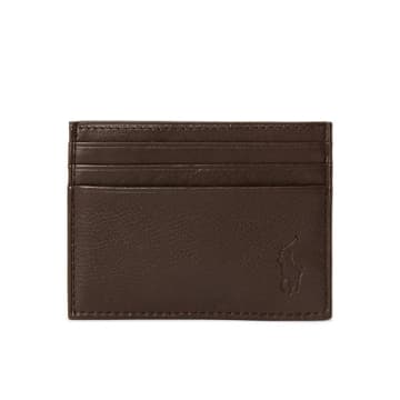 Ralph Lauren Menswear Multi Card Case Smooth Leather In Brown