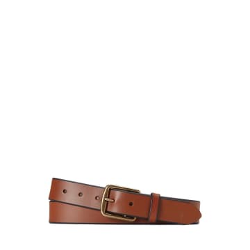 Ralph Lauren Menswear Saddlr Casual Smooth Belt In Brown