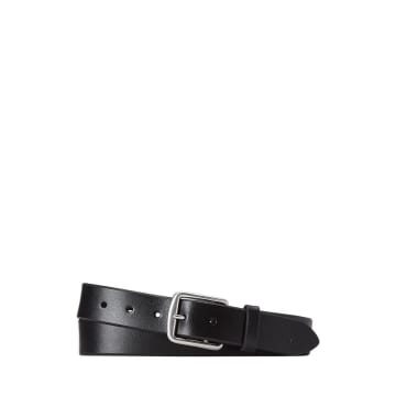 Ralph Lauren Menswear Saddlr Casual Smooth Belt In Black