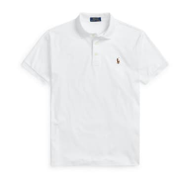 Ralph Lauren Custom Slim Fit Soft Cotton Polo Shirt In White