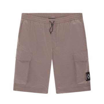 Shop Ma.strum Mud Pink Nylon Grid Shorts