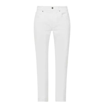 7 For All Mankind Slimmy Tapered Luxe Performance Jeans In White