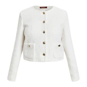 Maxmara Studio Gavino Cropped Jacket In White
